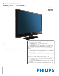 Manual de uso Philips 32PFL3514D Televisor de LCD