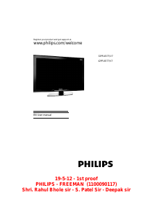 Manual Philips 32PFL6577 LCD Television