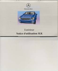 Mode d’emploi Mercedes-Benz SLK (1998)
