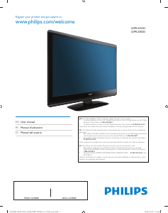 Manual de uso Philips 32PFL3505D Televisor de LCD