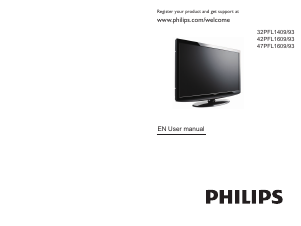 Manual Philips 32PFL1409 LCD Television
