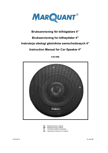 Bruksanvisning MarQuant 610-090 Bilhøyttaler