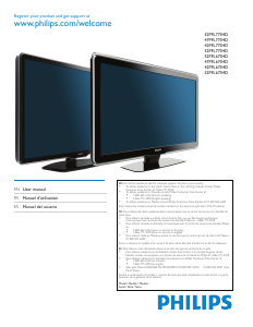 Manual de uso Philips 32PFL6704D Televisor de LCD