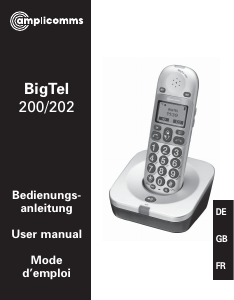 Bedienungsanleitung Amplicomms BigTel 202 Schnurlose telefon
