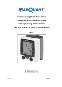 Manual MarQuant 880-137 Blood Pressure Monitor