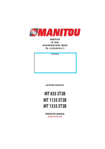 Bruksanvisning Manitou MT 835 ST3B Gaffeltruck