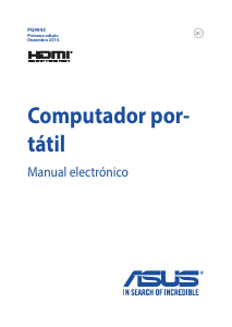 Manual Asus ROG G501JW Computador portátil
