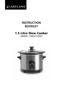 Manual Lakeland 13662 Slow Cooker