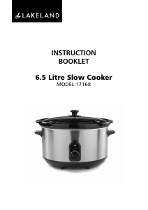 Bedienungsanleitung Lakeland 17168 Slow cooker