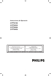 Manual de uso Philips 21PT6334 Televisor