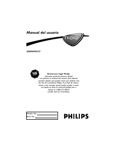 Manual de uso Philips 20DV6942 Televisor