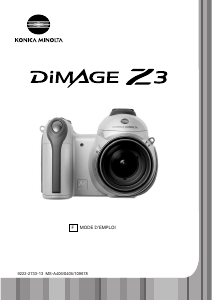 Mode d’emploi Konica-Minolta DiMAGE Z3 Appareil photo numérique