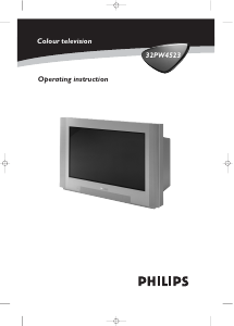 Manual Philips 32PW4523 Television