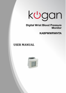 Manual Kogan KABPMWRWHTA Blood Pressure Monitor