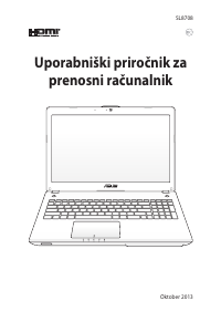 Priročnik Asus ROG G56JR Prenosni računalnik