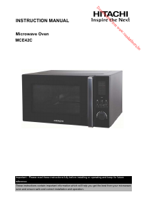 Manual Hitachi MCE42C Microwave