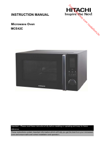 Bruksanvisning Hitachi MCE42C Mikrovågsugn