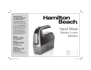 Manual Hamilton Beach 62620 Hand Mixer