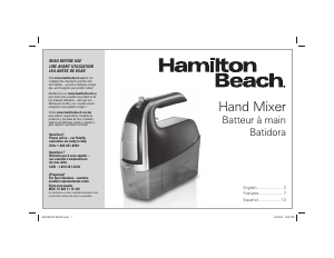 Manual Hamilton Beach 62621 Hand Mixer