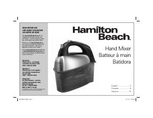 Manual Hamilton Beach 62637 SoftScrape Hand Mixer
