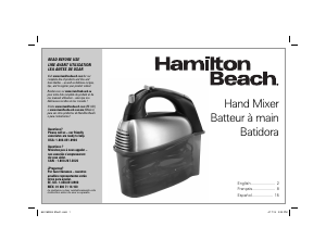 Mode d’emploi Hamilton Beach 62640 SoftScrape Batteur à main