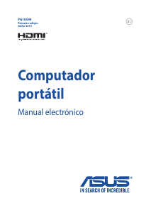 Manual Asus ROG GL552VL Computador portátil