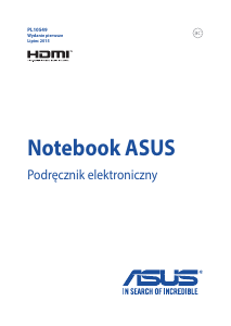 Instrukcja Asus ROG GL552VL Komputer przenośny