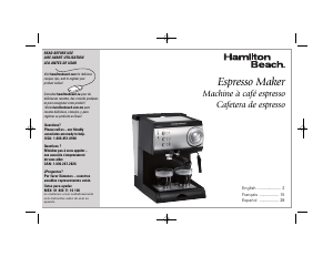 Manual Hamilton Beach 40715 Espresso Machine