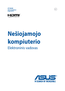 Vadovas Asus ROG GL552VW Nešiojamasis kompiuteris