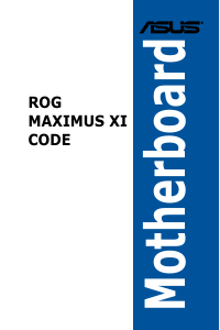Manual Asus ROG MAXIMUS XI CODE Motherboard