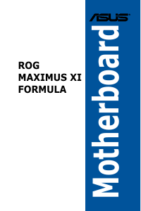 Manual Asus ROG MAXIMUS XI FORMULA Motherboard