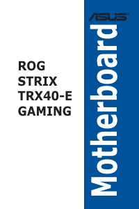 Manual Asus ROG STRIX TRX40-E Gaming Motherboard