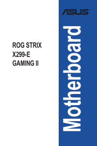 Bedienungsanleitung Asus ROG STRIX X299-E GAMING II Hauptplatine