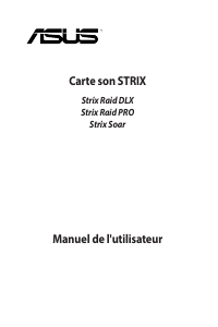 Mode d’emploi Asus STRIX SOAR Carte son