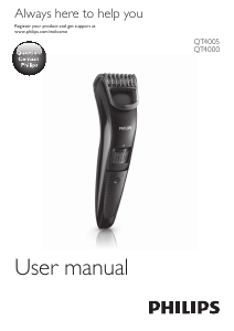 Manual Philips QT4000 Trimmer de barba