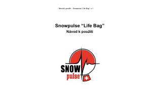 Manuál Snowpulse Life Bag Lavinový airbag batoh