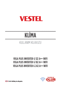 Kullanım kılavuzu Vestel Vega Plus Inverter G 182 A++ WiFi Klima