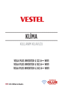 Kullanım kılavuzu Vestel Vega Plus Inverter G 122 A++ WiFi Klima