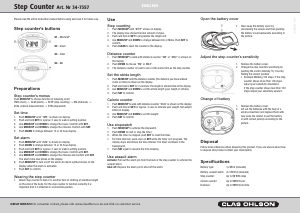 Bruksanvisning Clas Ohlson 34-7357 Skritteller