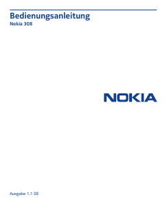 Bedienungsanleitung Nokia Asha 308 Handy