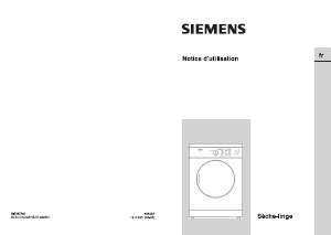 Mode d’emploi Siemens WTXL1000 Sèche-linge