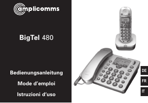 Manuale Amplicomms BigTel 480 Telefono senza fili