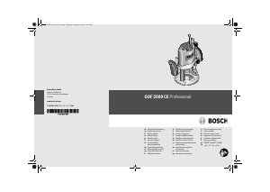 Посібник Bosch GOF 2000 CE Professional Вертикальний фрезерний верстат