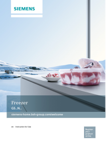 Manual Siemens GS29NVW30N Freezer