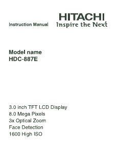 Manual Hitachi HDC-887E Digital Camera