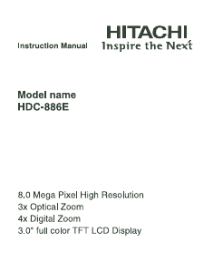 Manual Hitachi HDC-886E Digital Camera