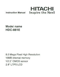 Handleiding Hitachi HDC-881E Digitale camera