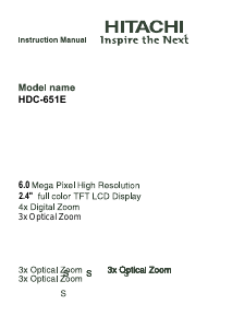 Manual Hitachi HDC-651E Digital Camera