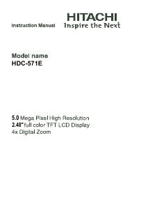 Handleiding Hitachi HDC-571E Digitale camera