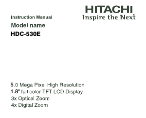 Handleiding Hitachi HDC-530E Digitale camera